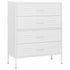 Lady Jillian -  Chest of Drawers White 80x35x101,5 cm Steel